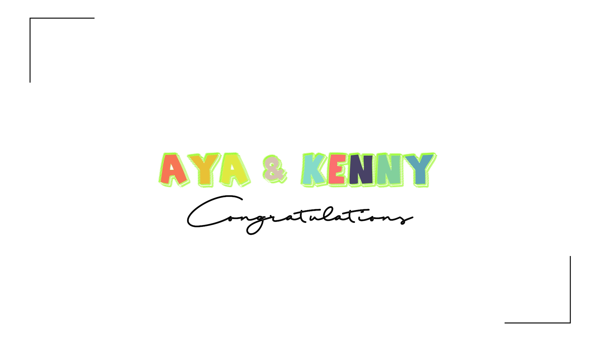 Kenny and Aya Lam Wedding Animation