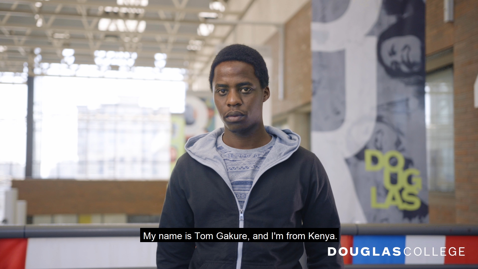 Douglas College Student Profile Tom Gakure